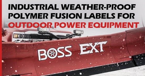 Industrial Weather Proof Polymer Fusion Labels For Outdoor Power Equipment