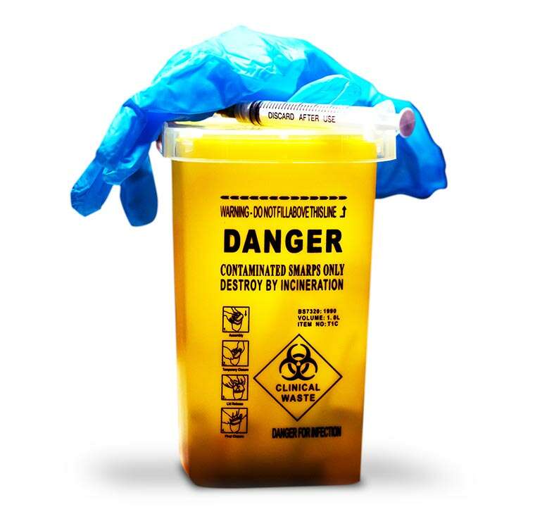 medical-waste-container labels